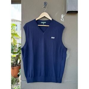 Fairway & Greene Signature Sweater Vest Large Italian Merino Wool Golf Giants